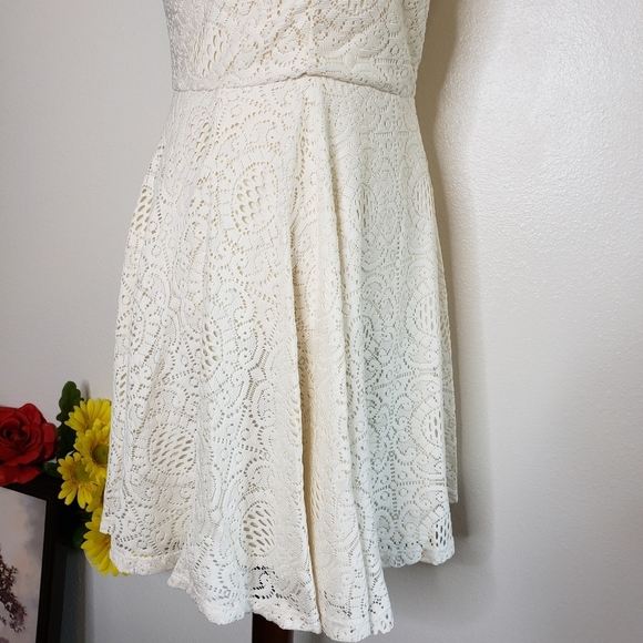 Romeo & Juliet Cream of the Crop Lace Skater Dress Y2K Summer Bohemian - Picture 9 of 15